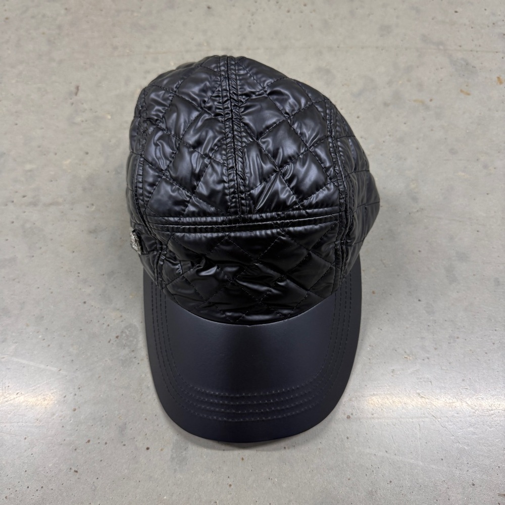 Navy Blue Quilted Puffer Cap by Vince Camuto